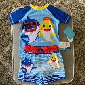 Pinkfong Baby Shark Swimsuit and Rash Guard